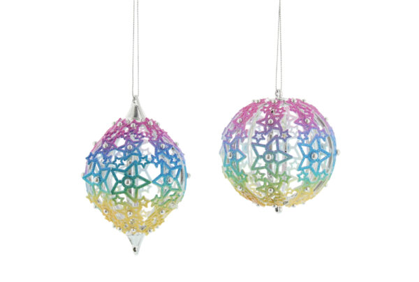 Rainbow Filigree Baubles