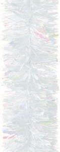 Chunky White iridescent Tinsel 200 x 15 cm