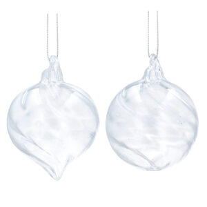 Clear glass baubles