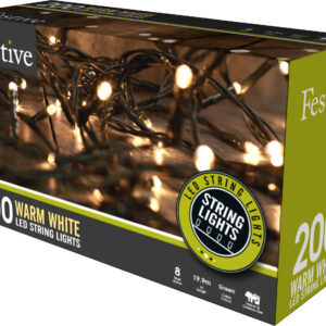 200 Warm White Fairy Lights in a box.