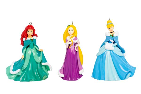 Classic Disney Princesses Tree Ornament - Ariel / Rapunzel / Cinderella